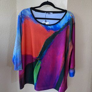 Artist designed Andrea Geer shirt - NWT! Size large
